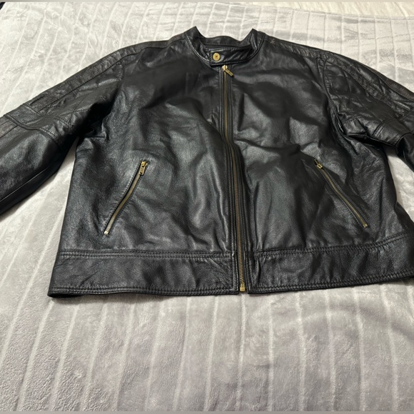 Wilsons Leather Mens Black Leather Jacket Size XXL - Picture 2 of 15